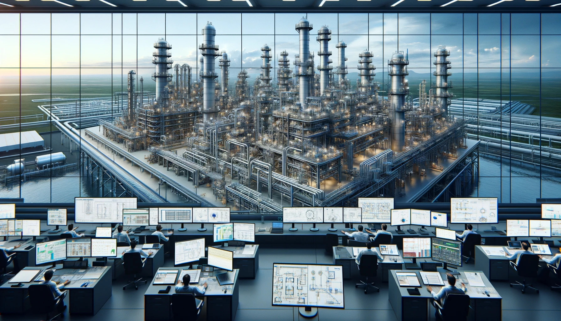 Un assemblage industriel complexe et à grande échelle dans une usine pétrochimique, visualisé via 3DViewStation